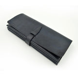 Genuine leather folded wallet handmade long wallet clutch phone purse wallet for women men - Annie Jewel