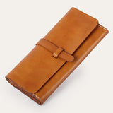 Handmade leather vintage women long wallet clutch purse wallet - Annie Jewel