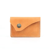 Handmade leather vintage men short wallet coin card change small purse wallet - Annie Jewel
