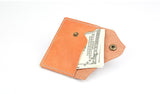 Handmade leather vintage men short wallet coin card change small purse wallet - Annie Jewel