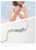 Unique Silver Blue Beaded Charm Chain Bracelets Birthday Gift - Annie Jewel