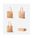 Vertical Leather Tote Work Shopper Bags - Annie Jewel