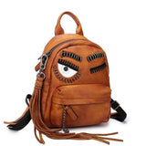 Vintage Leather Purse Cute 13" Backpacks Shoulder Travel Bags - Annie Jewel