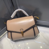 Women's Small Leather Satchel Handle Bag Purse - Annie Jewel