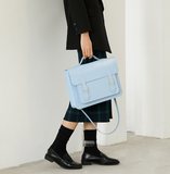 Women's 13" Leather Cambridge Satchel Handle Bag Purse - Annie Jewel