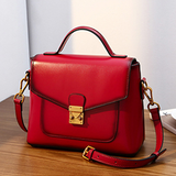 Genuine Leather Handle Satchel Bag Purse - Annie Jewel