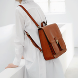 Women's Leather Cambridge Satchel 12" Backpack Travel Bag Purse - Annie Jewel