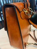 Women's Leather Cambridge Satchel 12" Backpack Travel Bag Purse - Annie Jewel