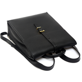 Women's Leather Flap Vertical Satchel Backpack Travel Bag Purse - Annie Jewel
