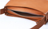 Women's Leather Tan Zipper Satchel Underarm Bag Purse - Annie Jewel