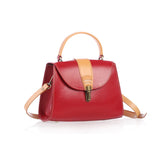 Womens Tan Satchel Handbag Flap Over Crossbody Bag Purse - Annie Jewel