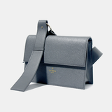 Women's Small Flap Leather Satchel Wide Strap Bag Purse - Annie Jewel