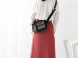 Women's Small Flap Leather Satchel Wide Strap Bag Purse - Annie Jewel