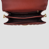 Black Leather Flap Chian Crossbody Bags - Annie Jewel