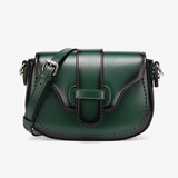 Womens Leather Small Saddle Crossbody Bags - Annie Jewel