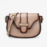 Womens Leather Small Saddle Crossbody Bags - Annie Jewel