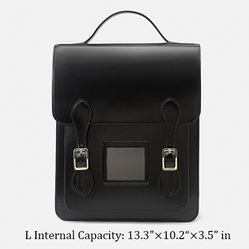 cambridge small black leather backpack Genuine Leather Backpack For Women Rucksack Handbag Leather