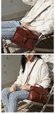 Womens Leather Satchel Bag Purse - Annie Jewel
