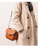 Womens Small Leather Satchel Bag - Annie Jewel