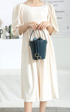 Womens Best Leather Drawstring Handle Bucket Bag Purse - Annie Jewel