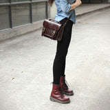 Womens Leather Satchel Cambridge Bags - Annie Jewel