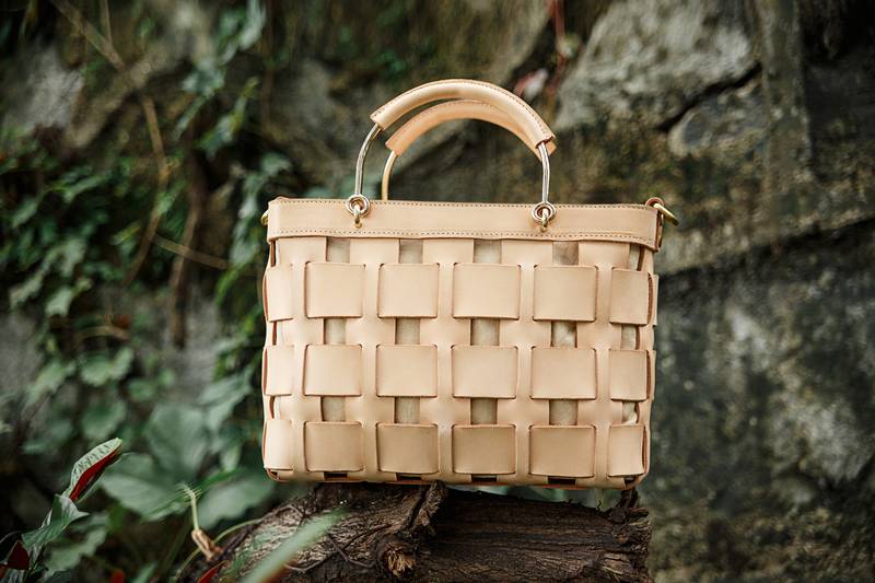 Handmade Woven Leather Handbag Womens Leather Tote Handbags Annie Jewel