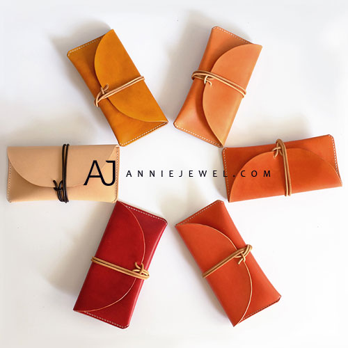 Leather Folded Long Wallet Clutch Phone Purse Wallet - Annie Jewel