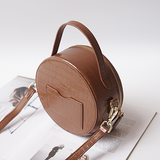 Leather Round Shoulder Bags Purses - Annie Jewel